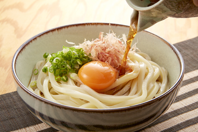 讃岐うどん　釜玉ぶっかけ